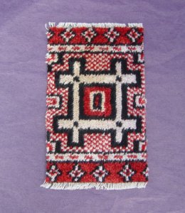 Mini Oriental Rug Red