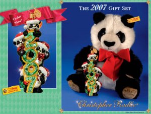STEIFF Radko Panda & Ornament Set [02-670077] - $99.00 : Village Bears!,  Your Favorite Bear Store