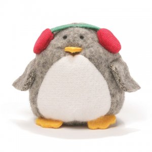 GUND Peppy Penguin Light Grey Beanbag