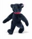 STEIFF Black Bear with Elephant Logo Button Collar