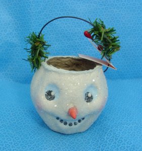 Mini Snowman Candy Container