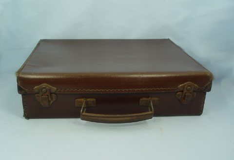 Old Dark Brown Suitcase - Click Image to Close