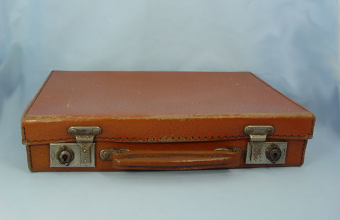 Old Tan Suitcase - Click Image to Close