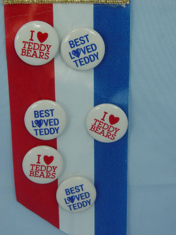 Teddy Pin Back Buttons - Click Image to Close