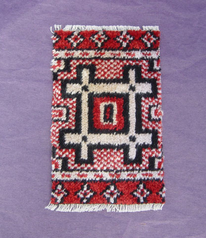 Mini Oriental Rug Red - Click Image to Close