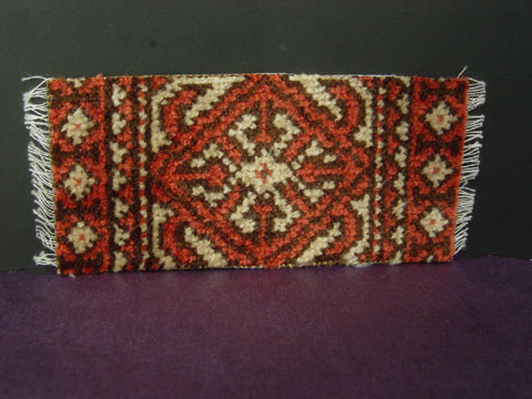 Mini Oriental Rug Rust - Click Image to Close