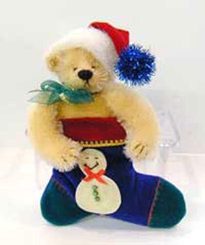 Deb Canham Teddy Stocking Pin - Click Image to Close