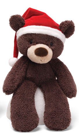 GUND Fuzzy™ Chocolate Santa Bear - Click Image to Close