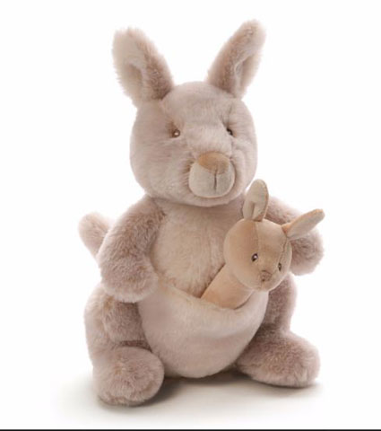 GUND Oh So Soft™ Kangaroo and Rattle - Click Image to Close