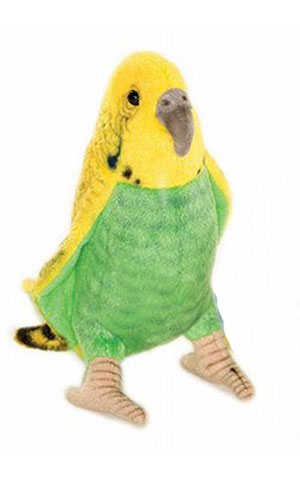 Hansa Budgie Green Yellow Parakeet - Click Image to Close