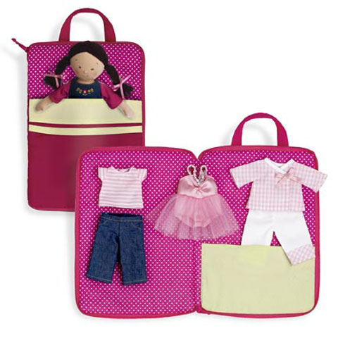 NABCO Rosy Cheeks™ Big Sister Doll & Travel Tote Brunette - Click Image to Close