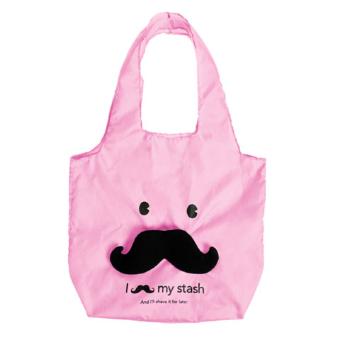 NABCO Pink Mustache Bag - Click Image to Close