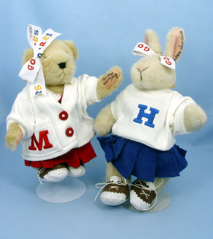 NABCO Cheerleading Muffy & Hoppy Signed Set - Click Image to Close