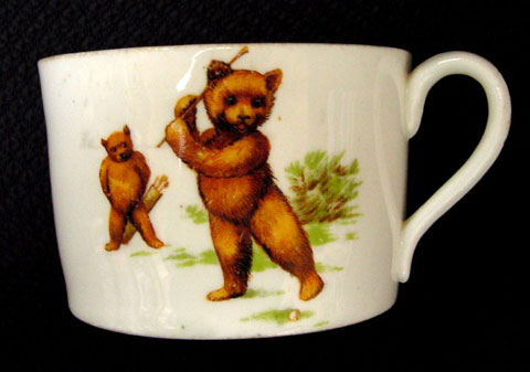 Vintage Sporting Bear Soup Cup* - Click Image to Close