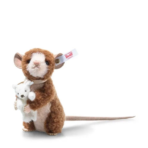 STEIFF Paul Mouse Holding a Petsy Bear - Click Image to Close