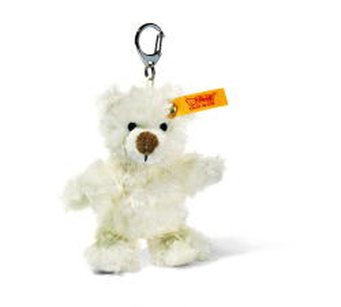 STEIFF Cosy White Teddy Keyring - Click Image to Close