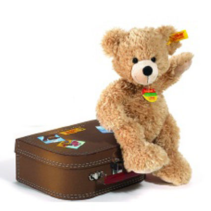 STEIFF Cosy Fynn & Suitcase - Click Image to Close