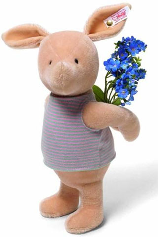 STEIFF Giant Piglet With Flowers - Click Image to Close