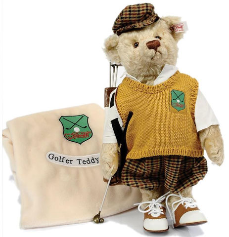 STEIFF Golfer Teddy Bear - Click Image to Close